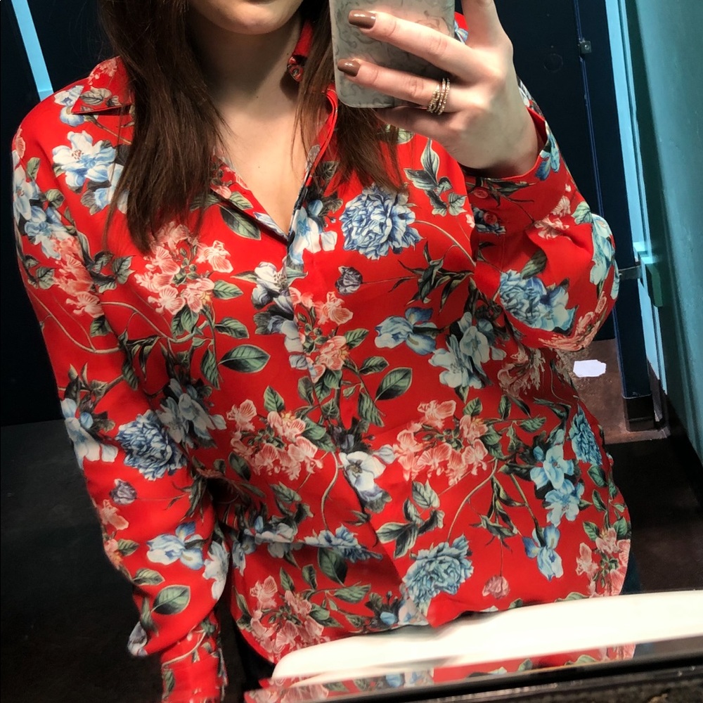 H&M Silk Floral shirt